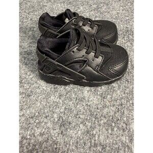 NEW Nike Air Huarache Run – Toddler 5C – Triple Black – Kids Sneakers